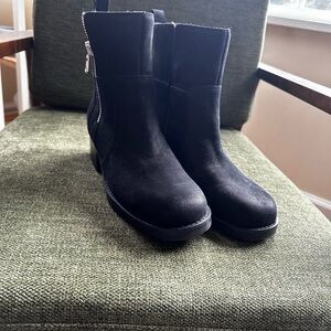 Blonde Black Ankle Booties
